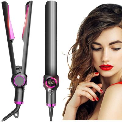 China Portable Safety Ceramic Mini Flat Iron Professional Hair Curler Straightener Curling Iron Hair Straighteners for Women 2 for 1 1 YEAR for sale