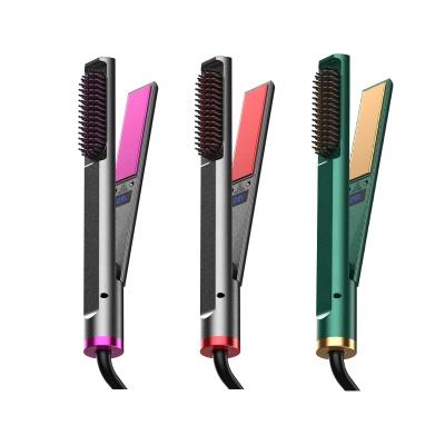 China Safety 2020 Latest 3 in 1 Fast Heating Curler and Hair Straightener Iron Hair Straightener Flat Comb for sale