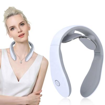 China 2021 New Convenient Portable Neck Massager Intelligent Remote Control Massager Neck Therapy Heating Convenient 3D USB LM Rechargeable NC; GUA for sale