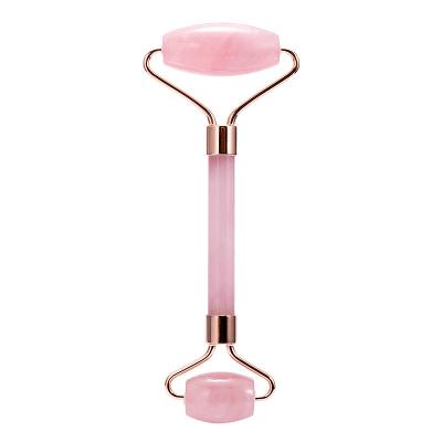 China Whitening Pink Anti Aging Rose Quartz Jade Private Label Facial Massager Roller For Face Massager for sale