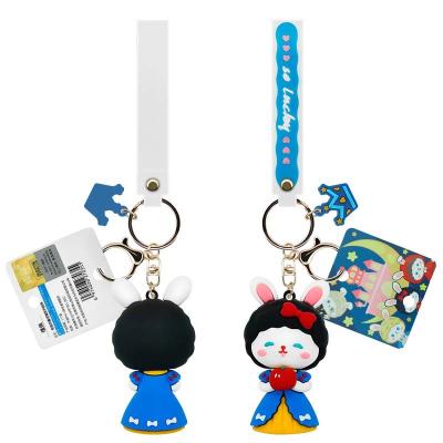 China Business gifts Wholesale 3d cartoon cartoon Kawaii fairy tale character special key chain custom 3d cartoon Pvc silicone key chain for sale