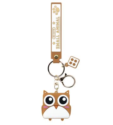 China Business gifts Original authorized cartoon square animal key chain silicone owl doll student small gift key chain for sale