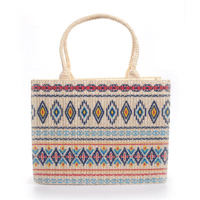 China Fashion Latest Designs PP Straw Woven Handbag Lady Summer Big Beach bag Leisure Travel Ladies Handbag for sale