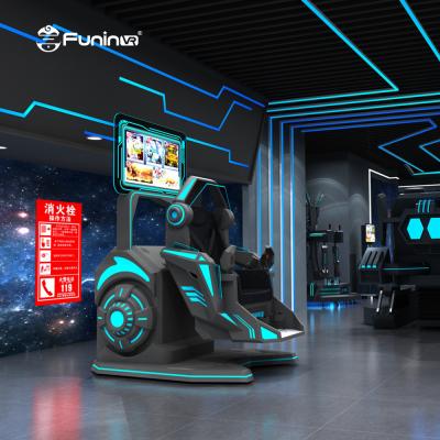 China Multiplayer Adventure Park 9D VR Simulator with VR Headset Metal Platform AC220V Power for sale