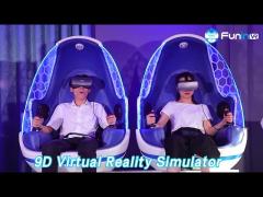 Three Seats 9D Virtual Reality Simulator Automatic Roller Coaster Egg Type