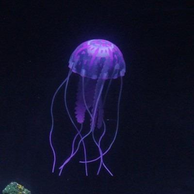 China Wholesale Lightweight Glowing Viable Customs Lead The Amazon Hit Artificial Tank Silicone Jellyfish Aquarium Decorations for sale