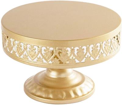 China 10cm Gold Wedding Dessert Tray Cake Stand Wedding Party Birthday Decoration Dish Cake Cookies Display Viable for sale