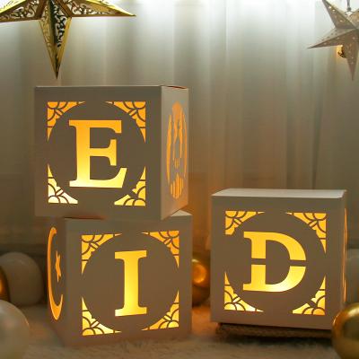 China 2022 Types Paper LED Eid Light Ramadan Decorations 24CM AAA Light Battery Ramadan And Eid Mubarak Decorations new for sale