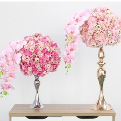 China Party Decoration Artificial Flower Ball Table Centerpiece Silk Party Wedding Backdrop Artificial Flower Decoration for sale