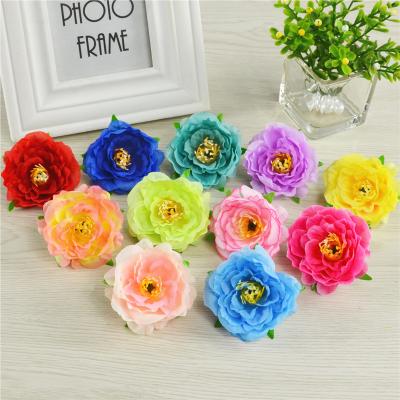 China Hot Selling Decoration Artificial Hand Made Silk Rose Flower Head Preserved Flower for sale