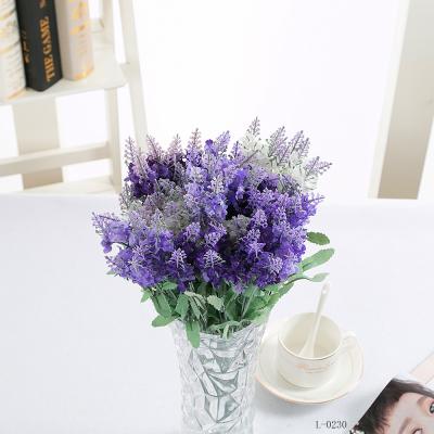 China Home Decor 10 Heads Lavender Flower Artificial Flowers Wholesale Decorative Artificial Flower Arrangements for sale