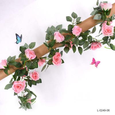 China Cheap Artificial Flower Garland For Wedding Home Decor Rose Flower Arch Vine Artificial Flower Arrangements Europe for sale