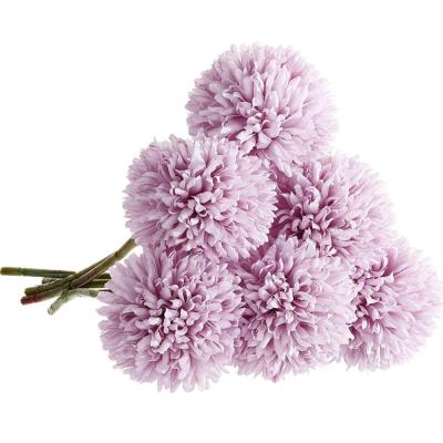 China Wholesale Eco-friendly Artificial Silk Dandelion Hydrangea Flower Ball For Wedding Party Home Decoration for sale