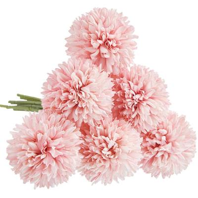 China Eco-friendly Dandelion Hydrangea Flower Ball Artificial Silk Flower Bouquet Hydrangea Flower Ball For Home Wedding Decoration for sale