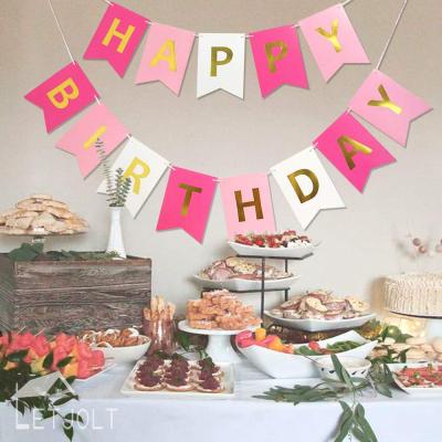 China New Design Cheap Colorful Happy Birthday Decorations Party Supplies Happy Birthday Banner Foil Balloon Sets For Birthday Banners for sale