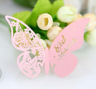 China Modern Islamic Cake Topper Banquet Butterfly Cupcake Decorations Ramadan Decoration 2022 Eid Mubarak Decor Acrylic Cake Topper Muslim for sale