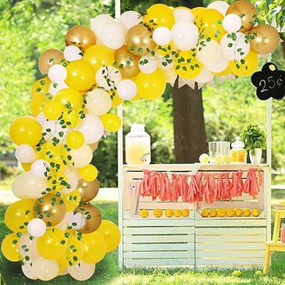 China Yellow Romantic Latex Balloons Arch Kit Latex Balloon Garland Arch for Bachelor Party Backdrop Wedding Decorations Style Romantic Decor for sale