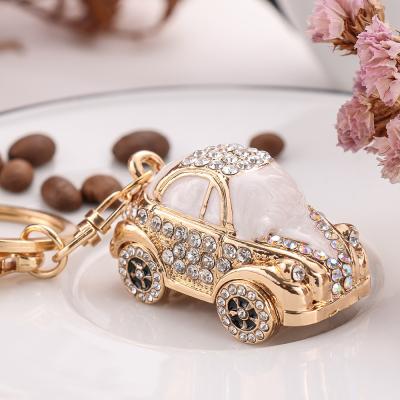 China Hot Sale High Quality Metal Fashion Key Chain Crystal Rhinestone Car Shape Keychain For Decoration New Arrival Design Wedding Gift for sale