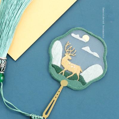 China Factory Wholesale DIY Modern Embroidery Bookmark Custom Bookmark For Kids DIY Embroidery Kit Classic Custom Bookmark With Tassel 2022 for sale