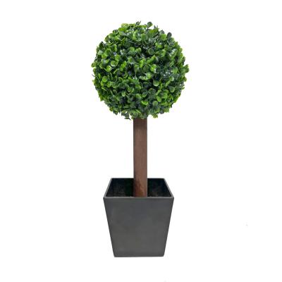 China Linwoo Indoor and Outdoor Topiary Artificial Grass Ball Green Boxwood Grass Ball Artificial Topiary Tree for sale