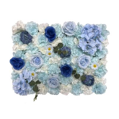 China Indoor and Outdoor Decoration Linwoo 3D Wedding Wall Decor China Wholesale Artificial Flower Blue Wall Flower Decorations for sale