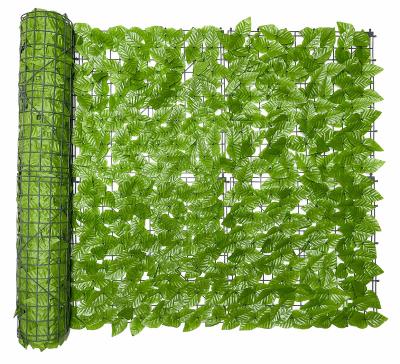 China Indoor and Outdoor Decoration Linwoo Plastic Grass Fence Plant Grass Hedge Fence Synthetic Turf Light Green Artificial Fence For Wall for sale