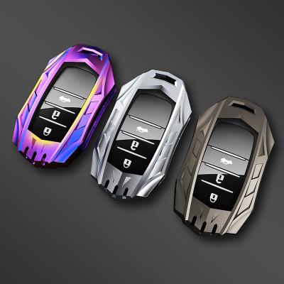 China Non-screw design extraordinary armor features fashion metal car key case for Toyota Corolla camry prius prodo rav4 for sale