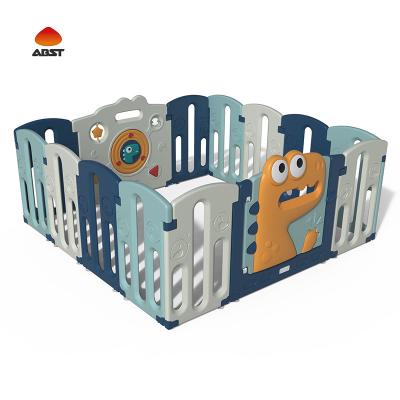 China New Type Cute Cute Kids Baby Plastic Indoor Playpen Travel Foldable Crib For Baby for sale