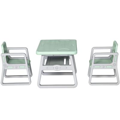 China Cute Cheap Wholesale Kids Square Safety Kindergarten Plastic Study Table Kids Study Table and Plastic Chair Kids Table for sale