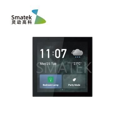 China Touch Screen Smatek Wifi Zigbee Smart Home Gateway With Time Temperature Display Tablet Home Automation Gateway for sale