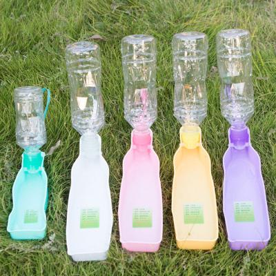 China Wholesale High Quality Drinkable Dog Pet Bottle Cat Drinking Bottle Plastic Cup Pet Outlet Travel Water Bottle Viable for sale