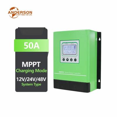 China Solar Charger Controller Anderson Controller 12V 24V 48V 50A 150VDC 99% Efficiency MPPT Solar Charging Controllers for sale