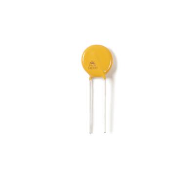 China Customized Surge Protective Device Resin Diameter 14mm New Oxide HVR14D681 Yellow Epoxy Varistor 14mm for sale