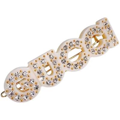 China Smart Casual Letter G Hairpin Rhinestone Hits Popular Hairpin Design With Crystal Inlay for sale