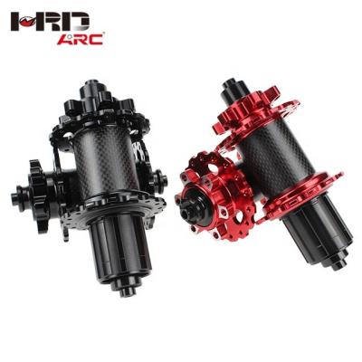 China Black carbon fiber MT-009F/RCB bike accessories 6 pawl 3 rings wholesale 114 teeth freehub body 32 holes carbon mtb hub for sale