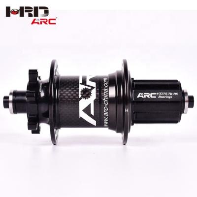 China New Design Carbon Fiber Hub Black Carbon Fiber Hub MT-010F/RCB Logo Shimano 11s ARC Carbon Hubs J-bend 6 Pawls 3 J-bend 6 Pawls 32H Rings 32H MTB Bicycle Hub for sale