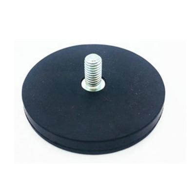 China Industrial Magnet High Performance Neodymium Magnet Black Rubber Coated Magnet for sale