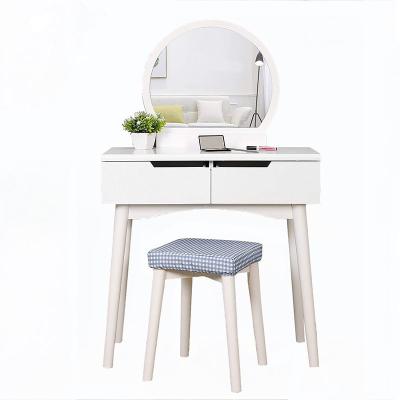 China (Size) adjustable white color lacquer dressers mecor vanity makeup table set dressing for sale