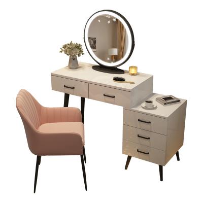 China Sanlo White Wood Vanity (Other) Adjustable Furniture Make Up Table for sale