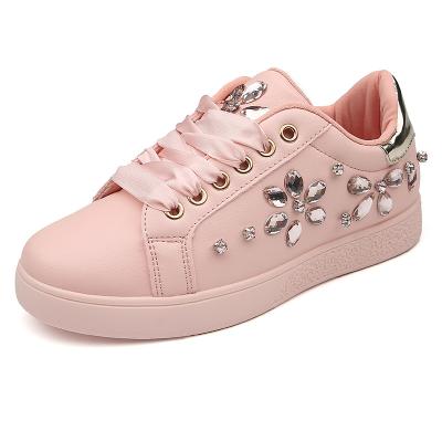 China Lady's new fashion autumn fashion trend casual shoes platform women's sports shoes with diamonds for sale