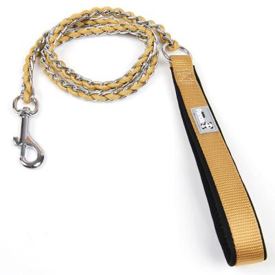 China Reflective Dog Leash Nylon Braided Rope Reflective Hot Sale New Design For Large Dogs for sale