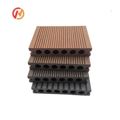 China Modern Wood Plastic Composite Flooring 3D Deep Embossed Wood Grain Outdoor Park Flooring for sale