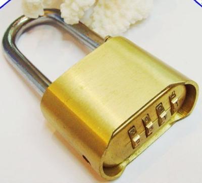 China 4 Digits Full Brass Combination Padlock 50mm High Quality Lock CR-04L for sale