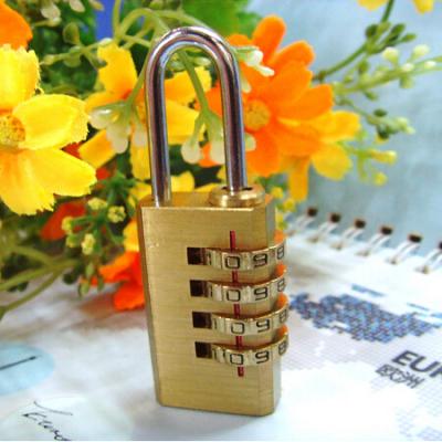 China 4 Digits Brass Combination Padlock Brass Lock CR-04F for sale