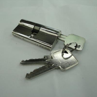 China 60mm Euro Profile Double Brass Cylinder with 3 brass normal keys for sale