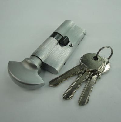 China 70mm Euro Profile Single Brass Cylinder with 3 brass normal keys for sale