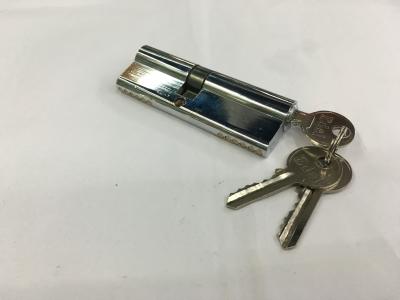 China 90mm(40*50) Double Zinc Cylinder with 3 iron normal keys Surface finish CP for sale