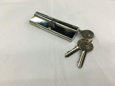 China 100mm(50*50) Double Zinc Cylinder with 3 iron normal keys Surface finish CP for sale