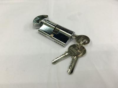 China 60mm(30*30) Single Zinc Cylinder with 3 iron normal keys Surface finish CP with Knob for sale