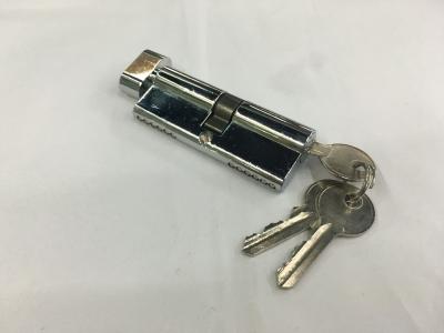 China 80mm(40*40) Single Zinc Cylinder with 3 iron normal keys Surface finish CP with Knob for sale